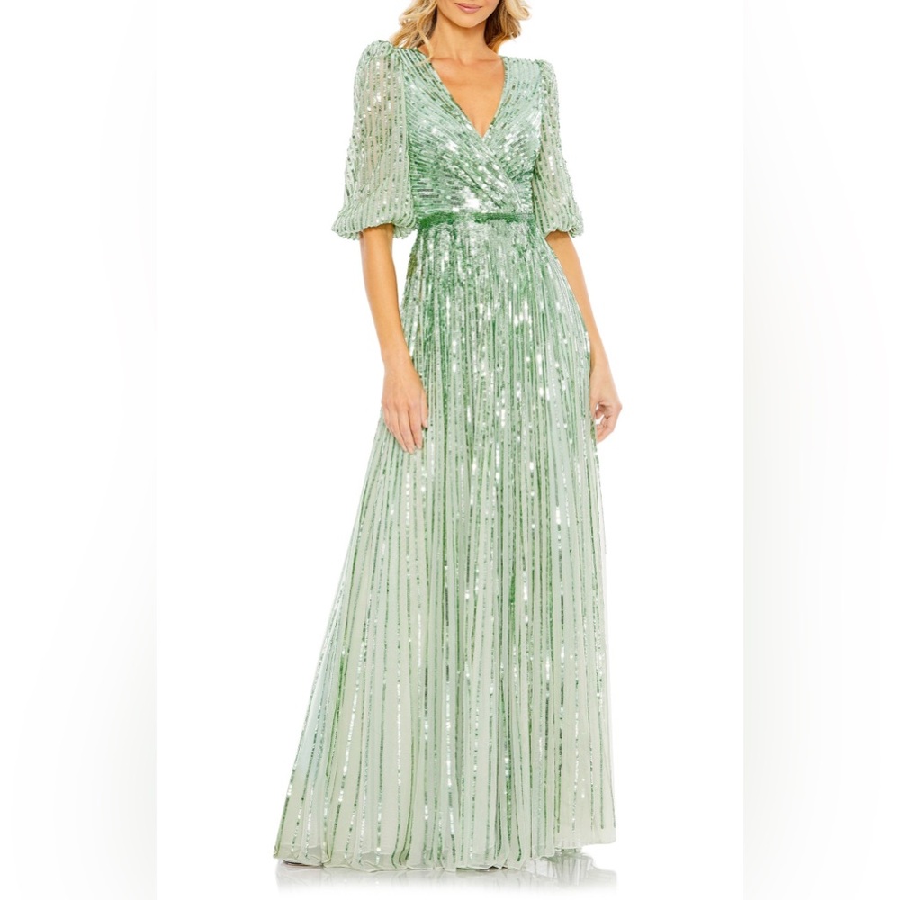 Sequin Surplice Tulle Gown
Mac Duggal